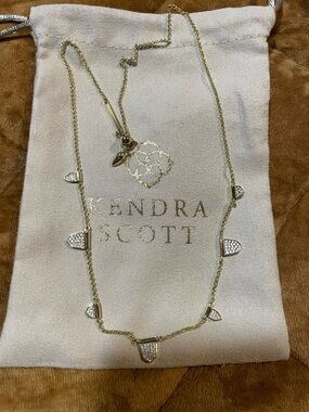 Kendra Scott Adeline Gold Pavé Necklace